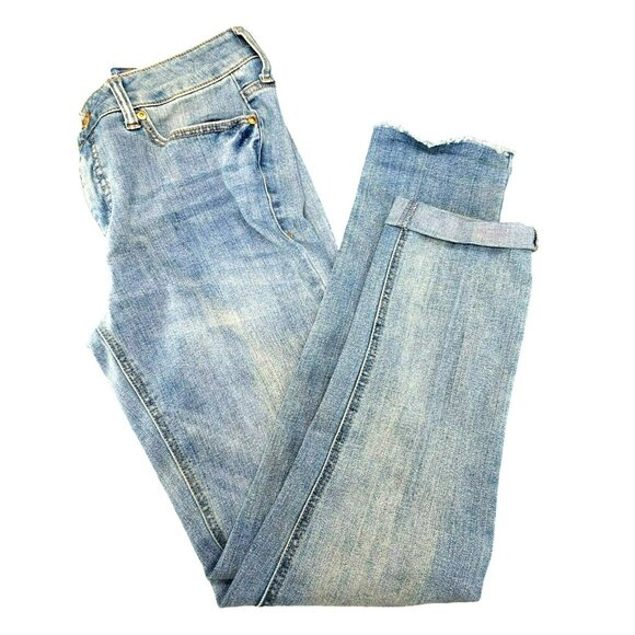 Seven7 Jeans Weekend Slim Fit Womens Size 4 Salvage Hem JJ3911 - Picture 1 of 9